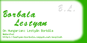 borbala lestyan business card